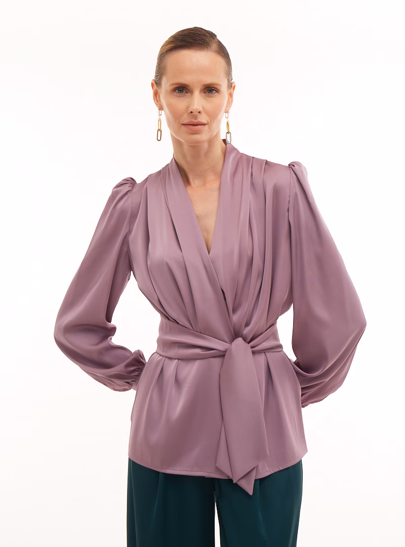 Бузкова блуза ELEGANT