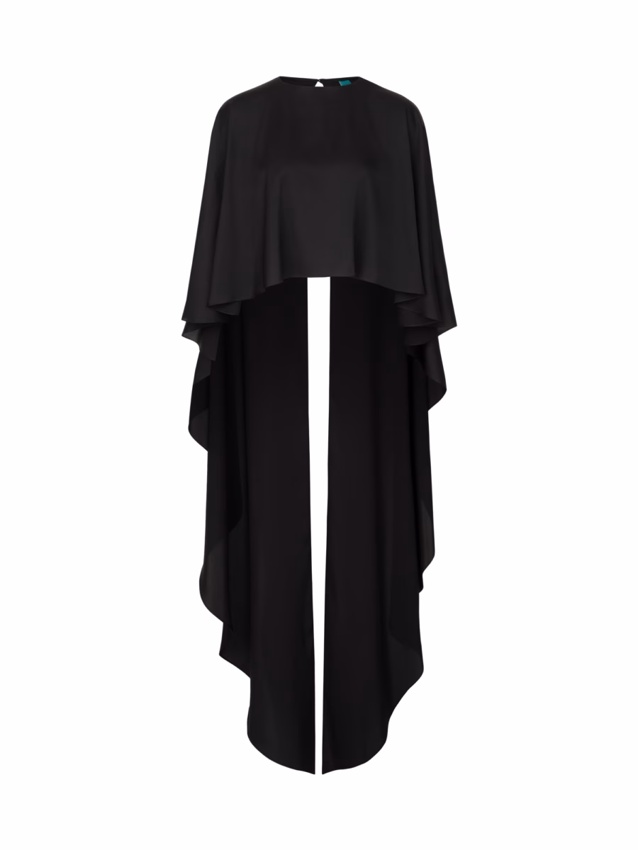 Чорний кейп FLEUR SILK