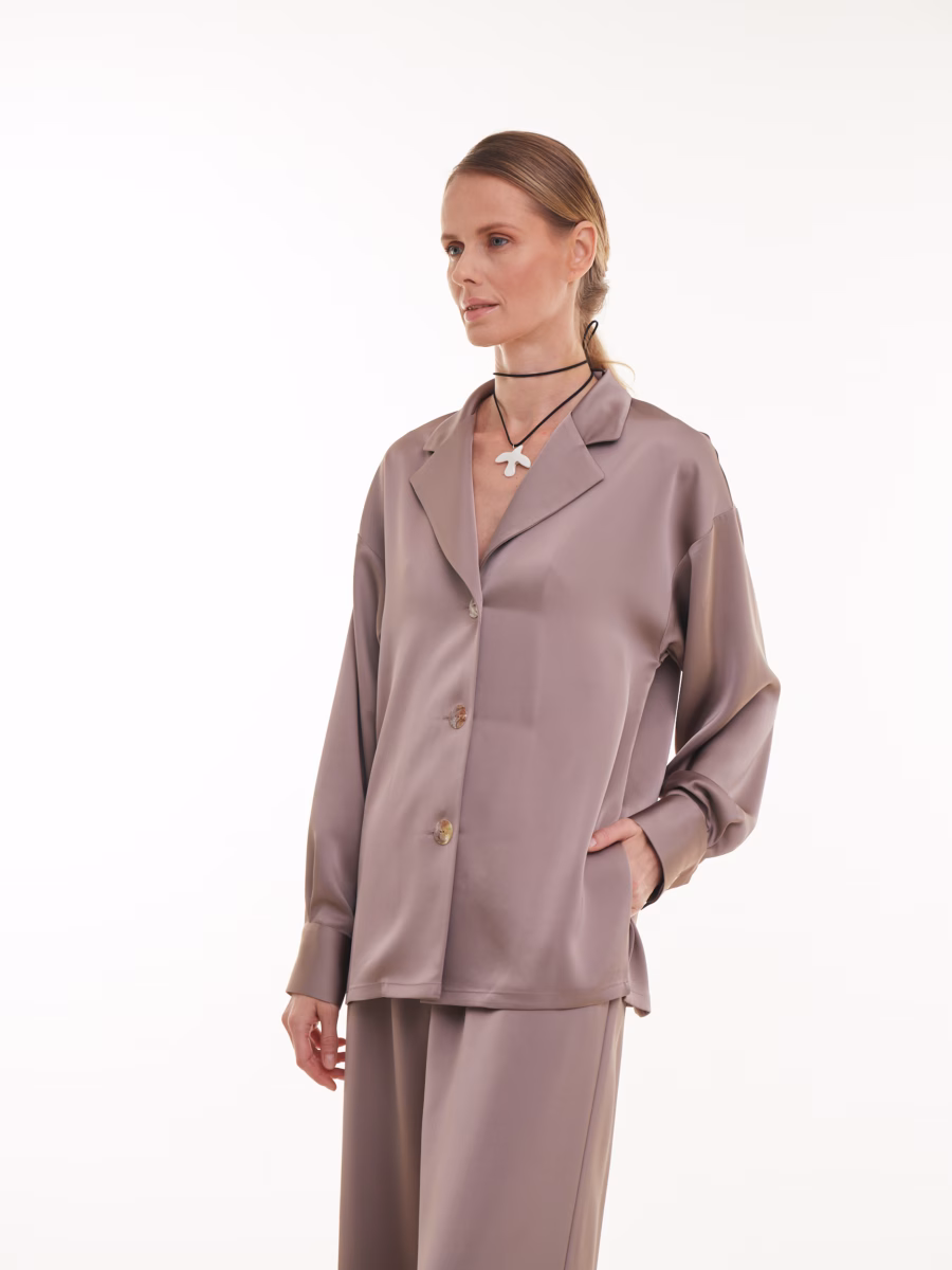 Сіро-коричнева сорочка MUSHLYA