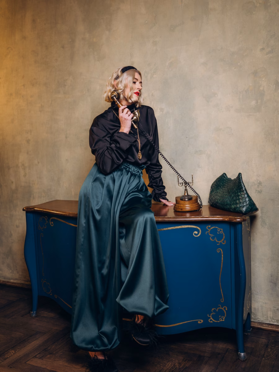 Зелені штани MARLENE