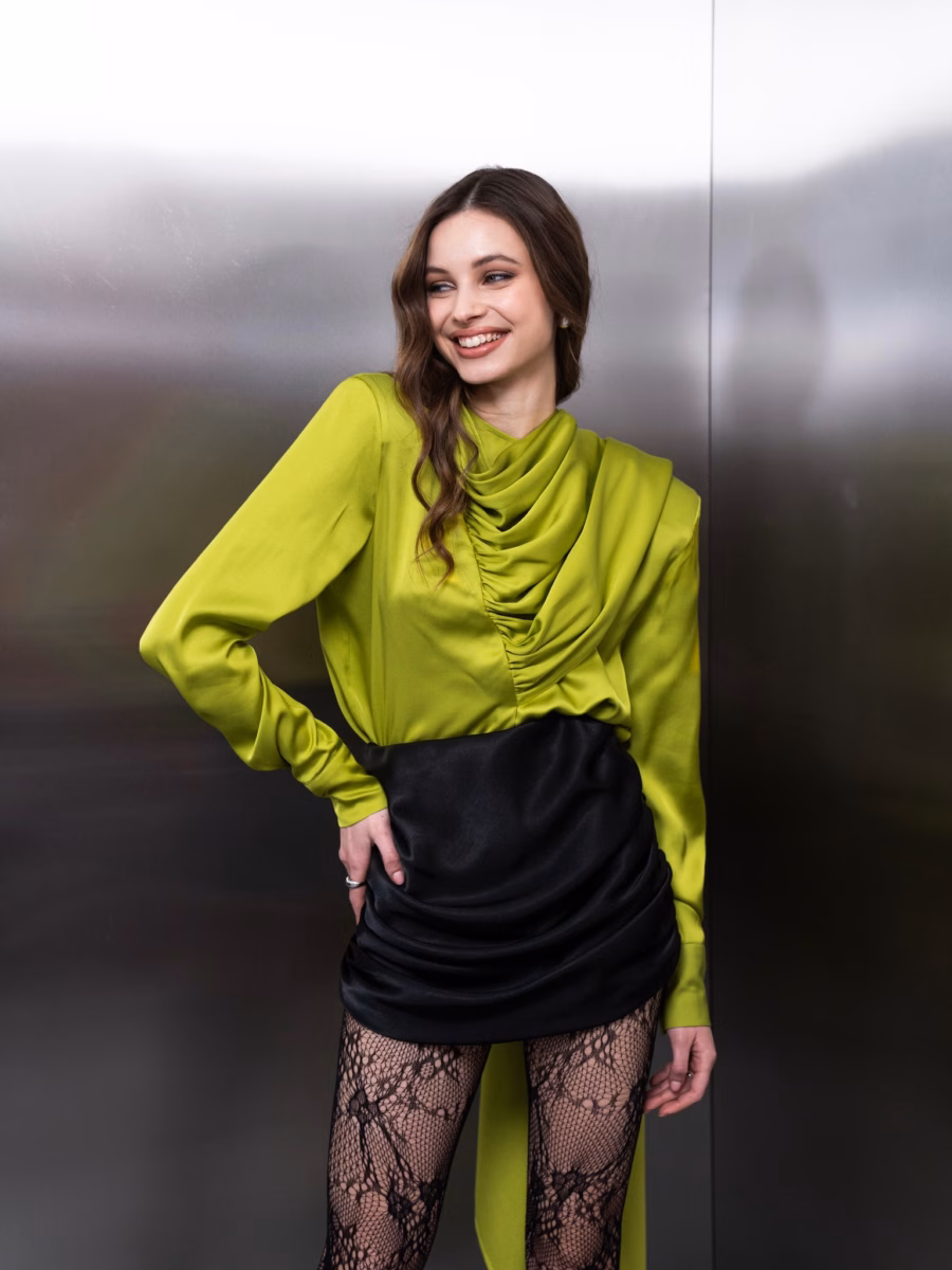 Лаймова блуза VELORA